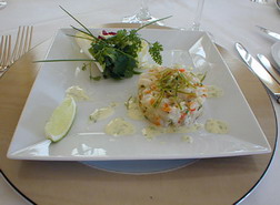 Carpaccio de coquilles saint-jacques lait de coco - Photo Dimitri